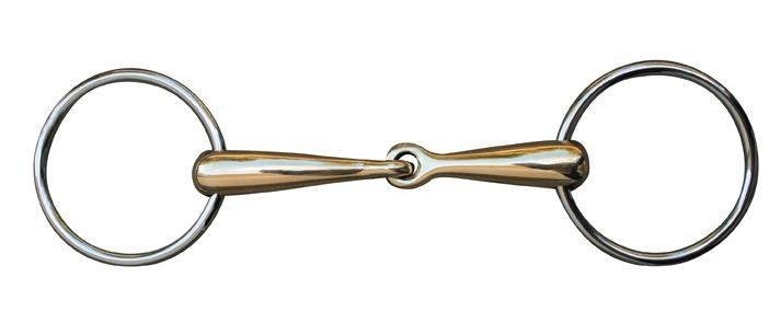 Mors 16 mm maillechort anneaux inox (60 mm/115 mm large)