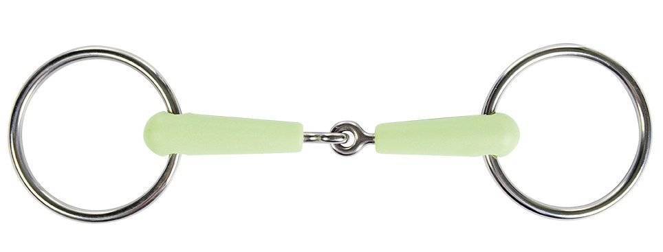 [103510000.0211] Mors à anneaux 18 mm goût pomme (60 mm/115 mm large)