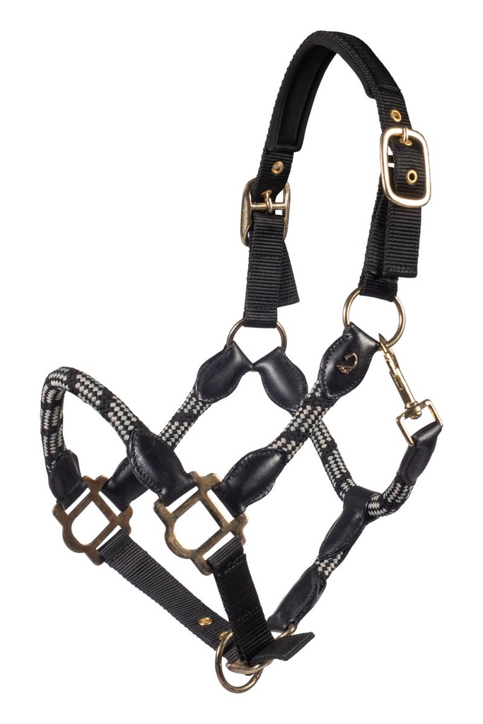 Head collar -Limone Sportive- (Poney, Noir)
