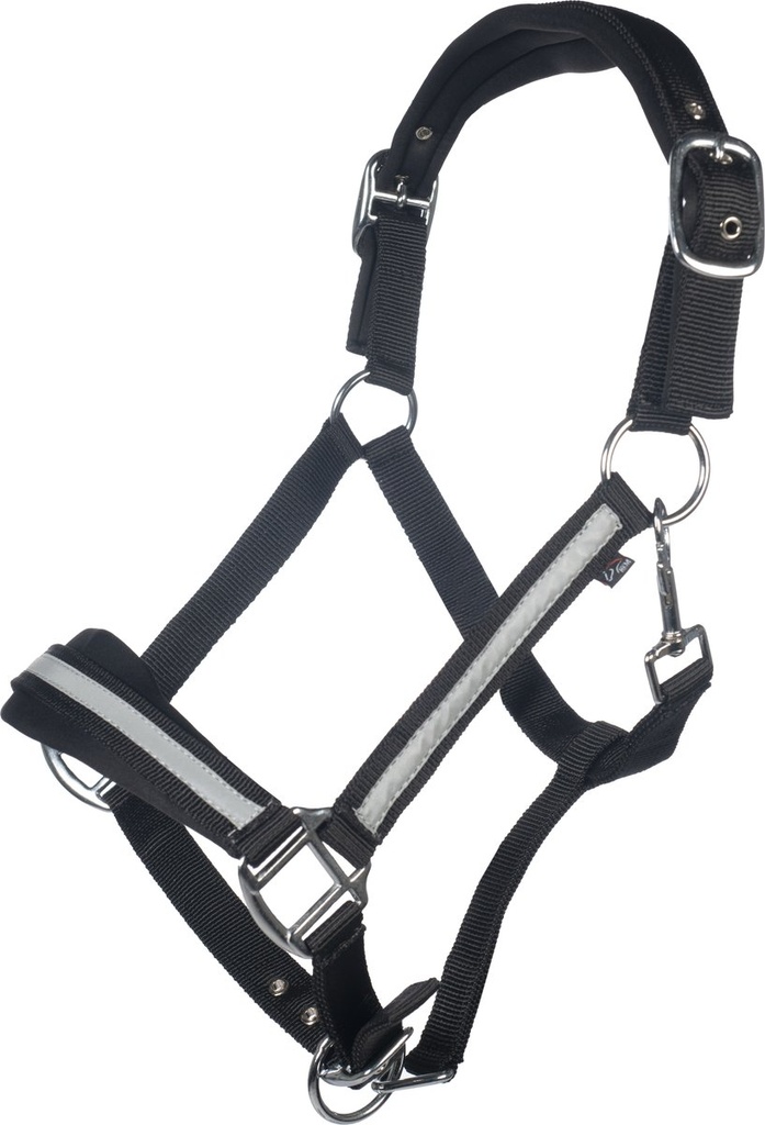 Licol -Reflective- (Poney, Noir/argenté)