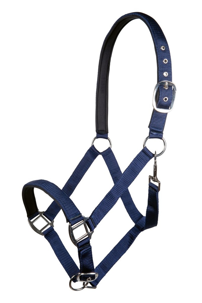 Head collar -Charming- with soft padding (Poney, Vert foncé (B5500))