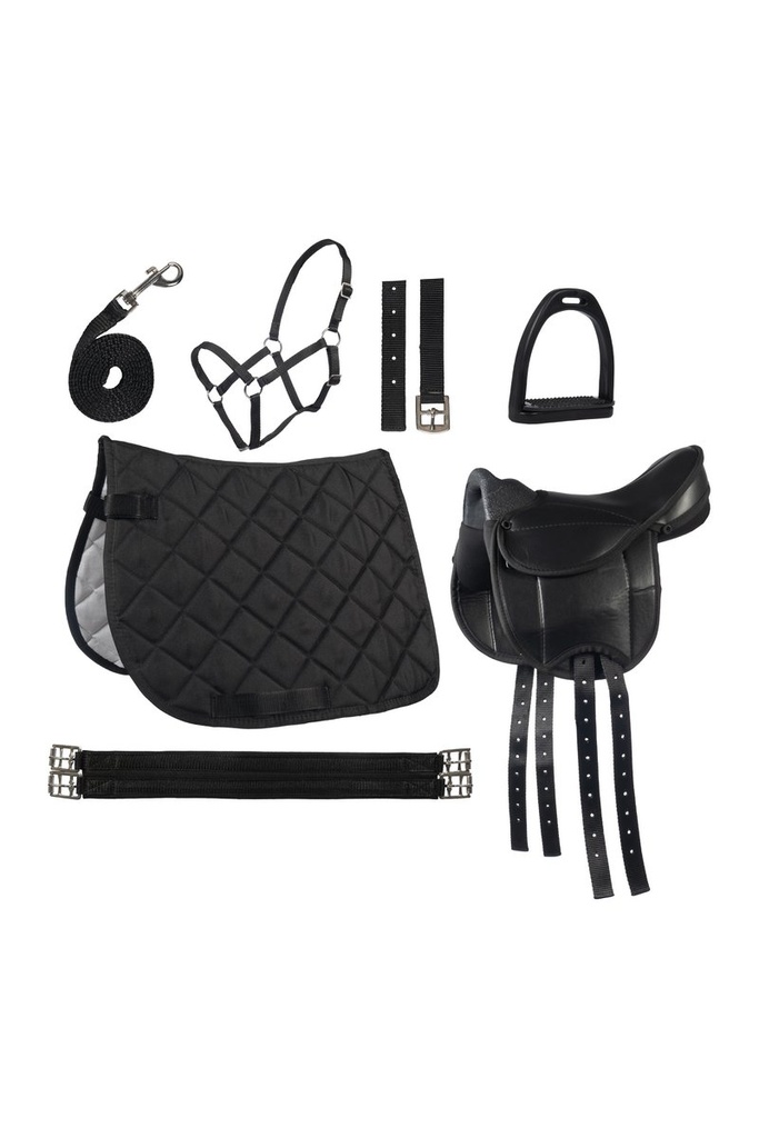 Shetland pony saddle set -Lucy- (Black)
