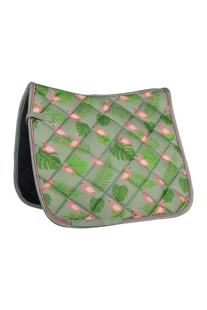 [149125839.0358] Tapis -Naples- (Dressage poney, Vert/rose bonbon)