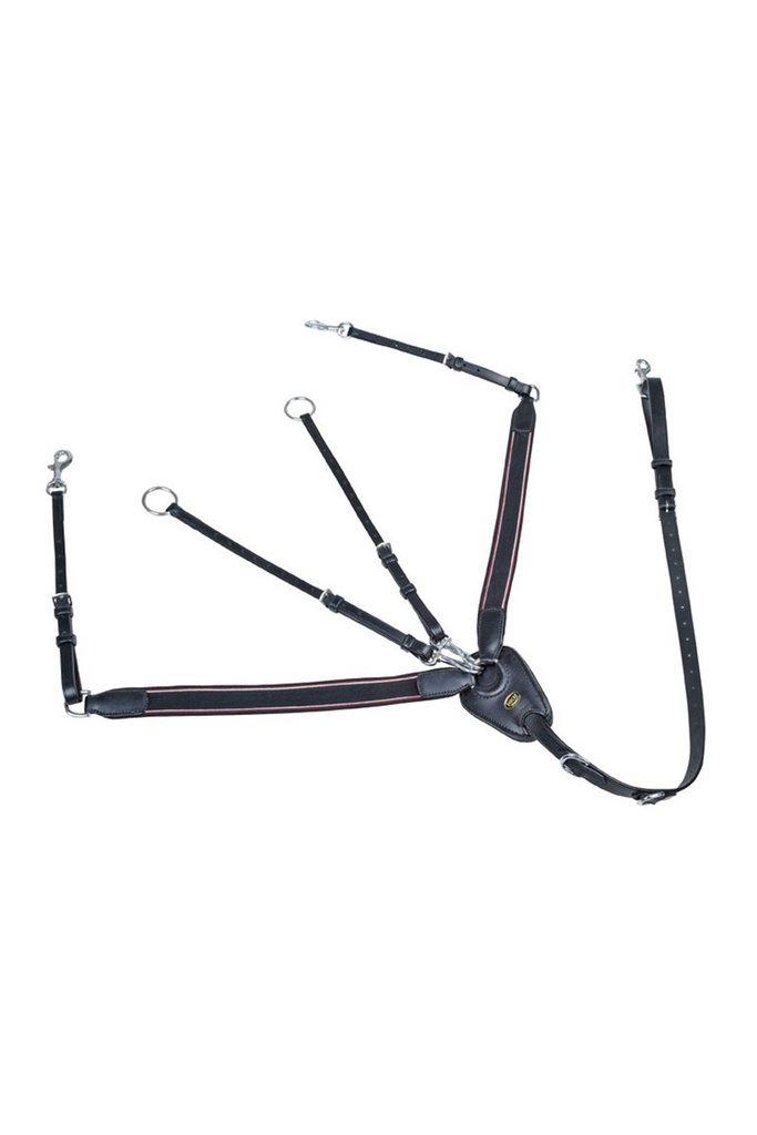 Collier de chasse avec élastique large (Poney, Black)