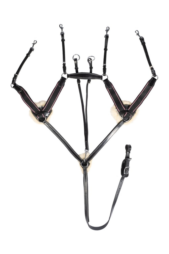 Collier de chasse cinq points, doublé mouton