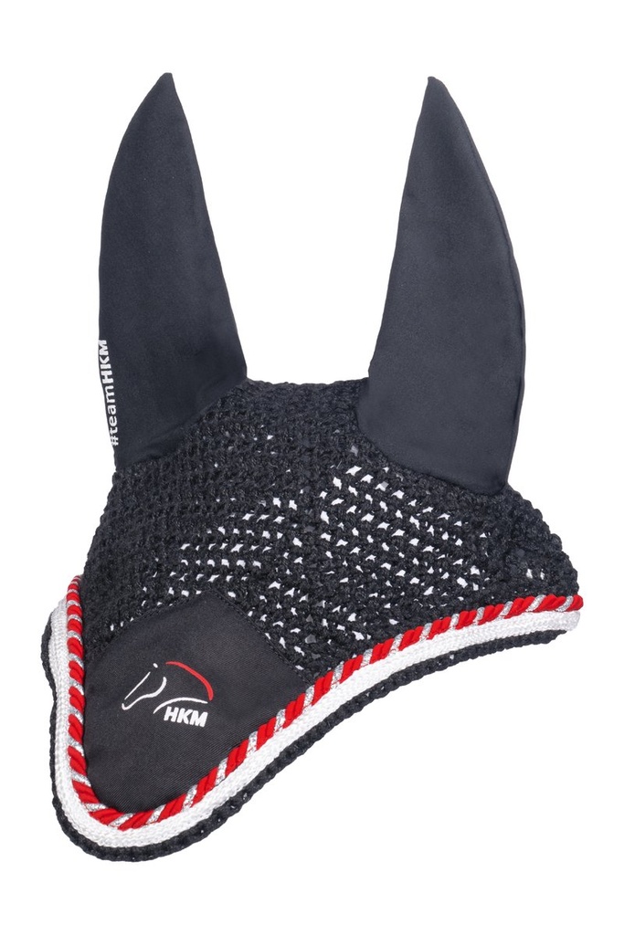 [140339100.0621] Bonnet anti-mouches -Team HKM- (Poney, Noir)