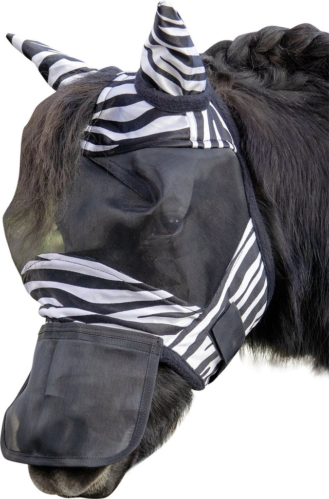 Masque anti-mouches -Zebra- Shetty (Shetland poney)