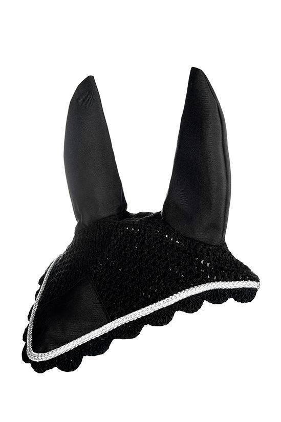 Ear bonnet (Poney, Noir/argenté)