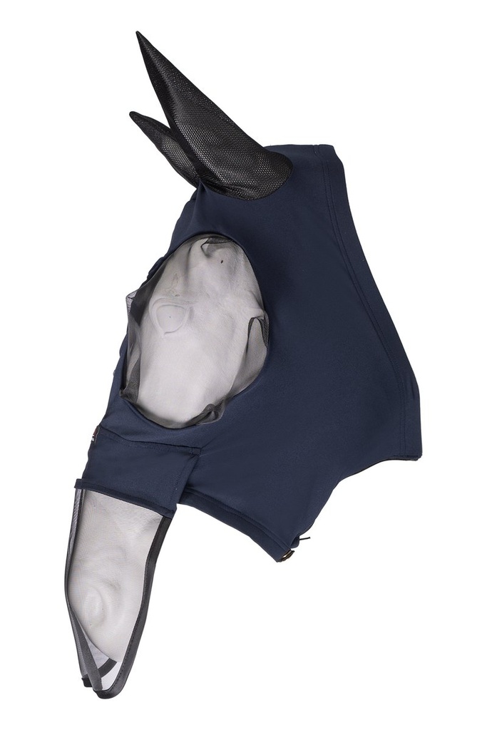 Masque anti-mouches -Elastic- protection du naseau (XS, Bleu foncé)