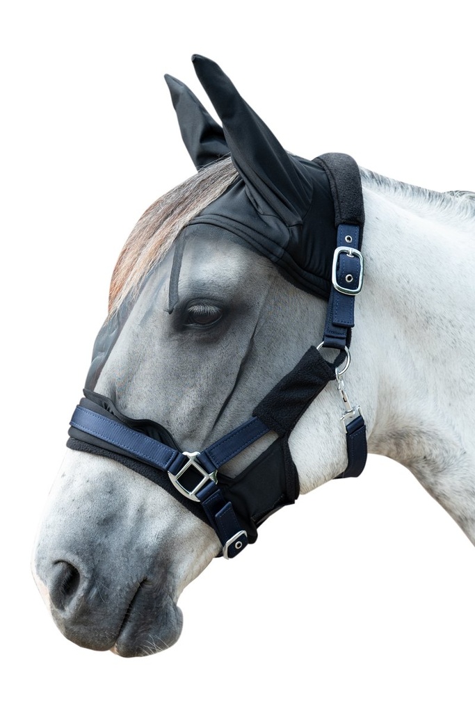 Masque anti-mouches -Premium- (Poney, Noir)