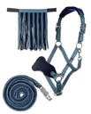 Set de licol mousqu. anti-p. franges détach.