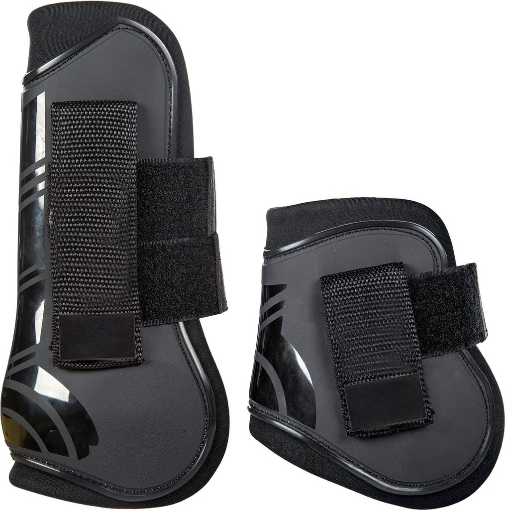 Protection and fetlock boots -Genua- set of 4 (Poney, Noir/noir)