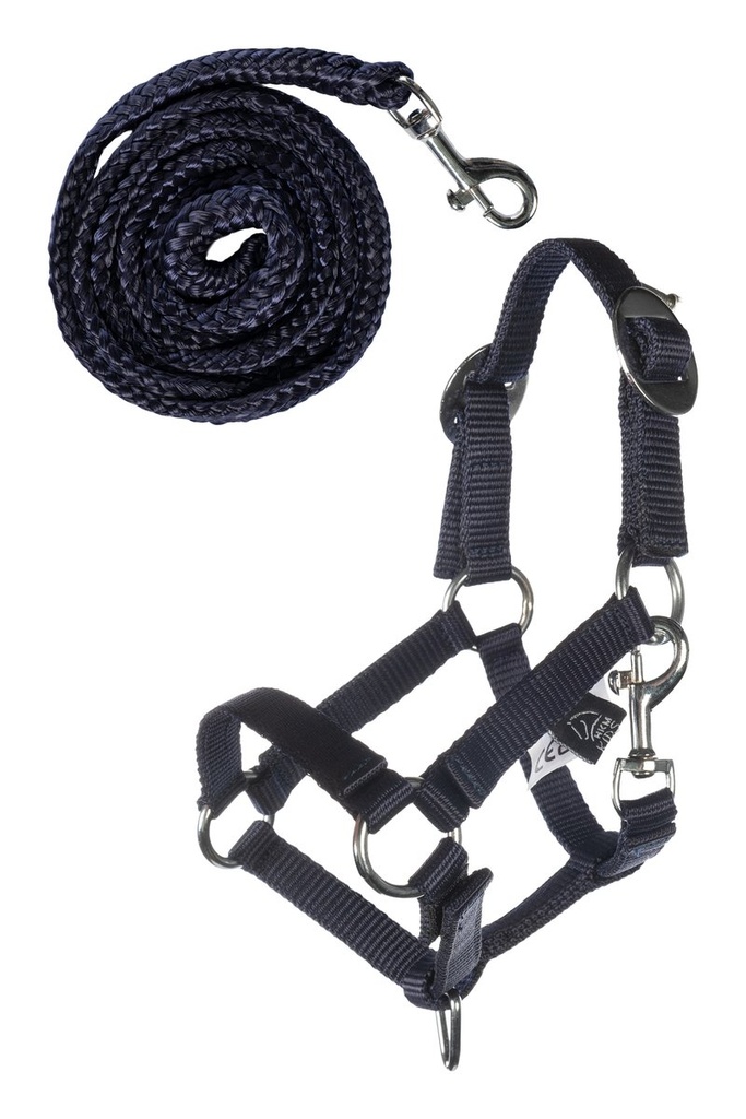 [152086900] Licol et longe -Hobby Horsing Basic- (Bleu foncé)