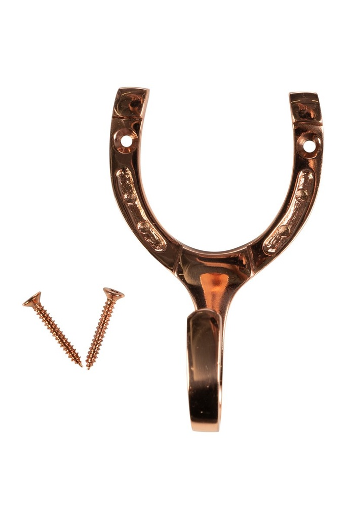 Horseshoe stablehook made of brass (Cuivre)