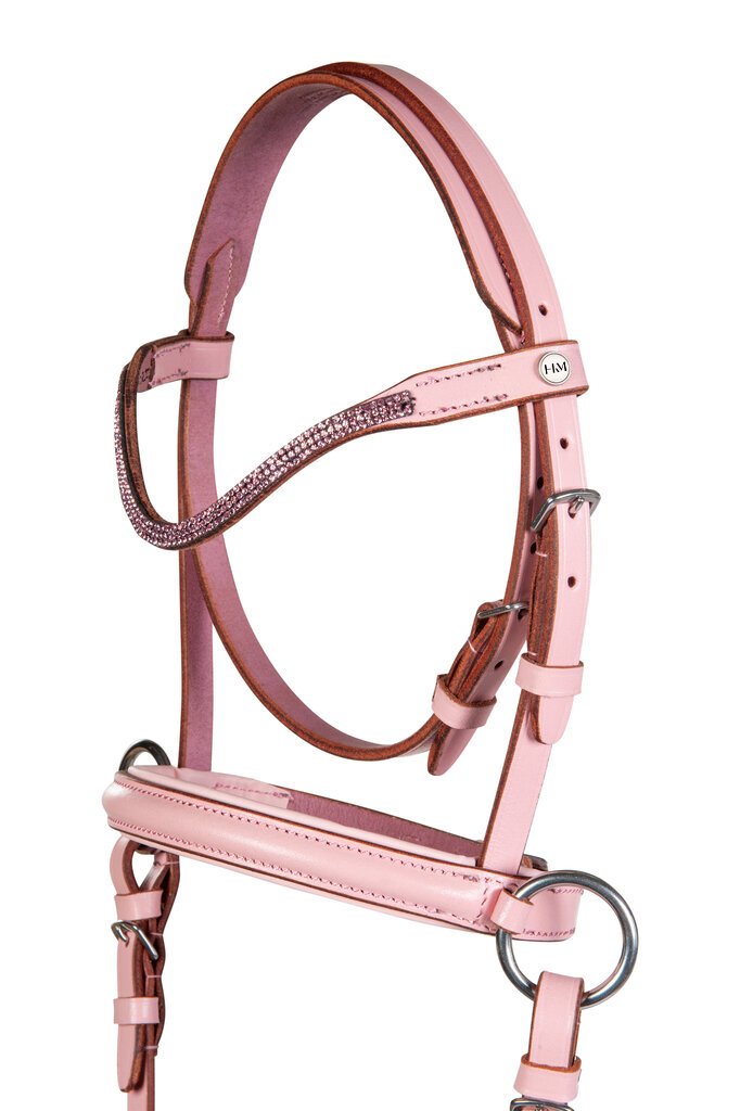 Bridon sans mors -Funny Horses 2- pour les chevaux (Shetland poney, Rose)