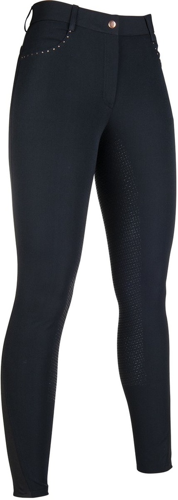 [112649178.0516] Pantalon -Rosegold Glamour- Style fond 1/1 en sil. (36, Noir/or rose)