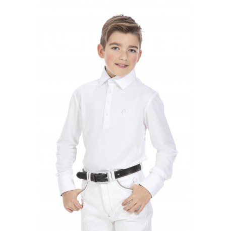 EQUITHÈME “Mesh” polo, col chemise