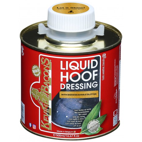 Huile pour sabots KEVIN BACON'S - Hoof Dressing Liquide paillettes Doré
