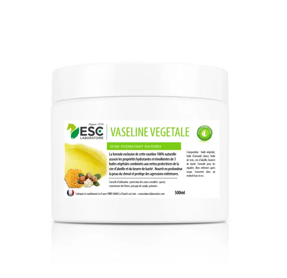 SOIN VEGETAL – Nourrit et protège la peau du cheval – A base de cire d’abeille et beurre de karité