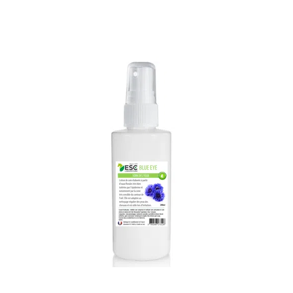 BLUE EYE – Soin des yeux du cheval – À base d'eaux florales de camomille et de bleuet
