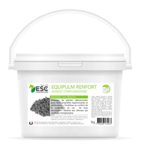 EQUIPULM RENFORT – Irritation bronchique du cheval – Complément enrichi en plantes et propolis