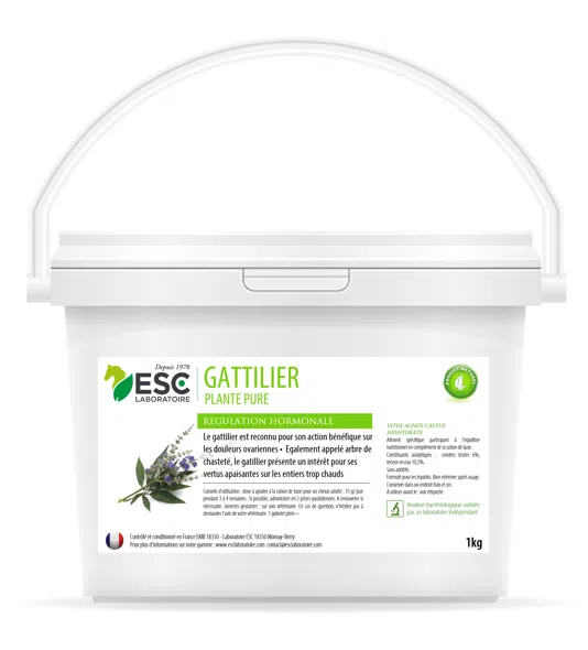 GATTILIER – Ovaires et régulation hormonale chez la jument – Plante pure