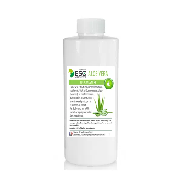 ALOE VERA JUICE – Source de nombreux nutriments – Bien-être digestif du cheval