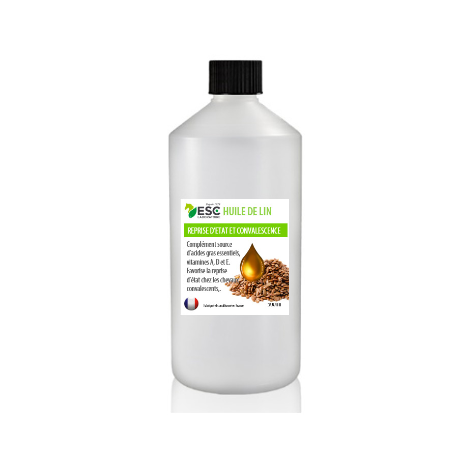 FLAX OIL Origine France – Récupération de la condition du cheval et brillance du poil et de la crinière