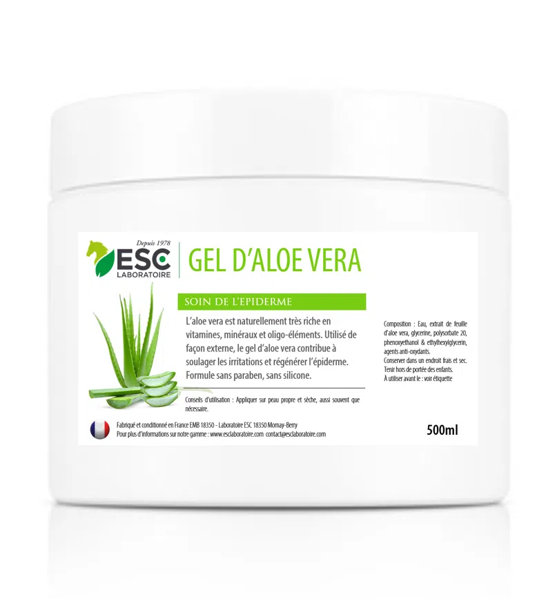 ALOE VERA HORSE GEL – À base de pulpe d'aloès – Soin hydratant pour l'épiderme du cheval