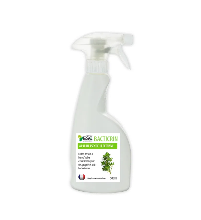 BACTICRIN – Lotion purifiante pour cheval – Enrichie en huiles essentielles