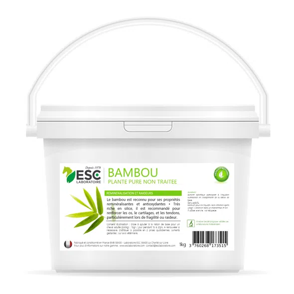 BAMBOU – Reminéralisation et raideurs du cheval – Plante pure