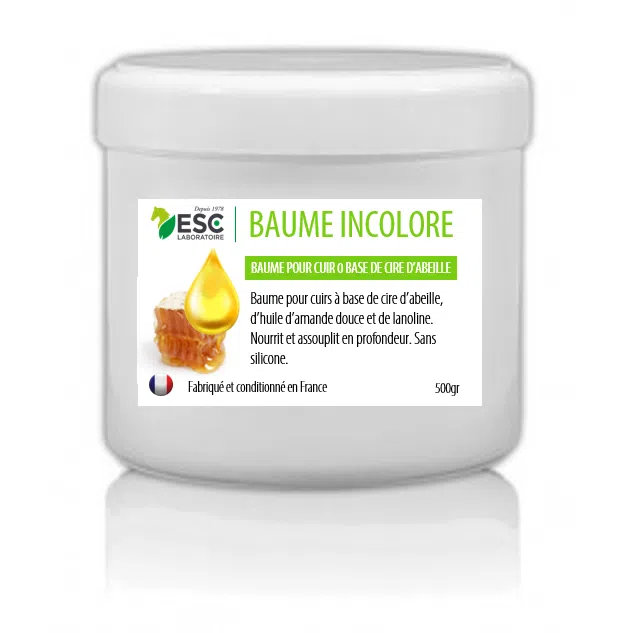 BAUME CUIR incolore nourrissant – à base de cire d'abeille