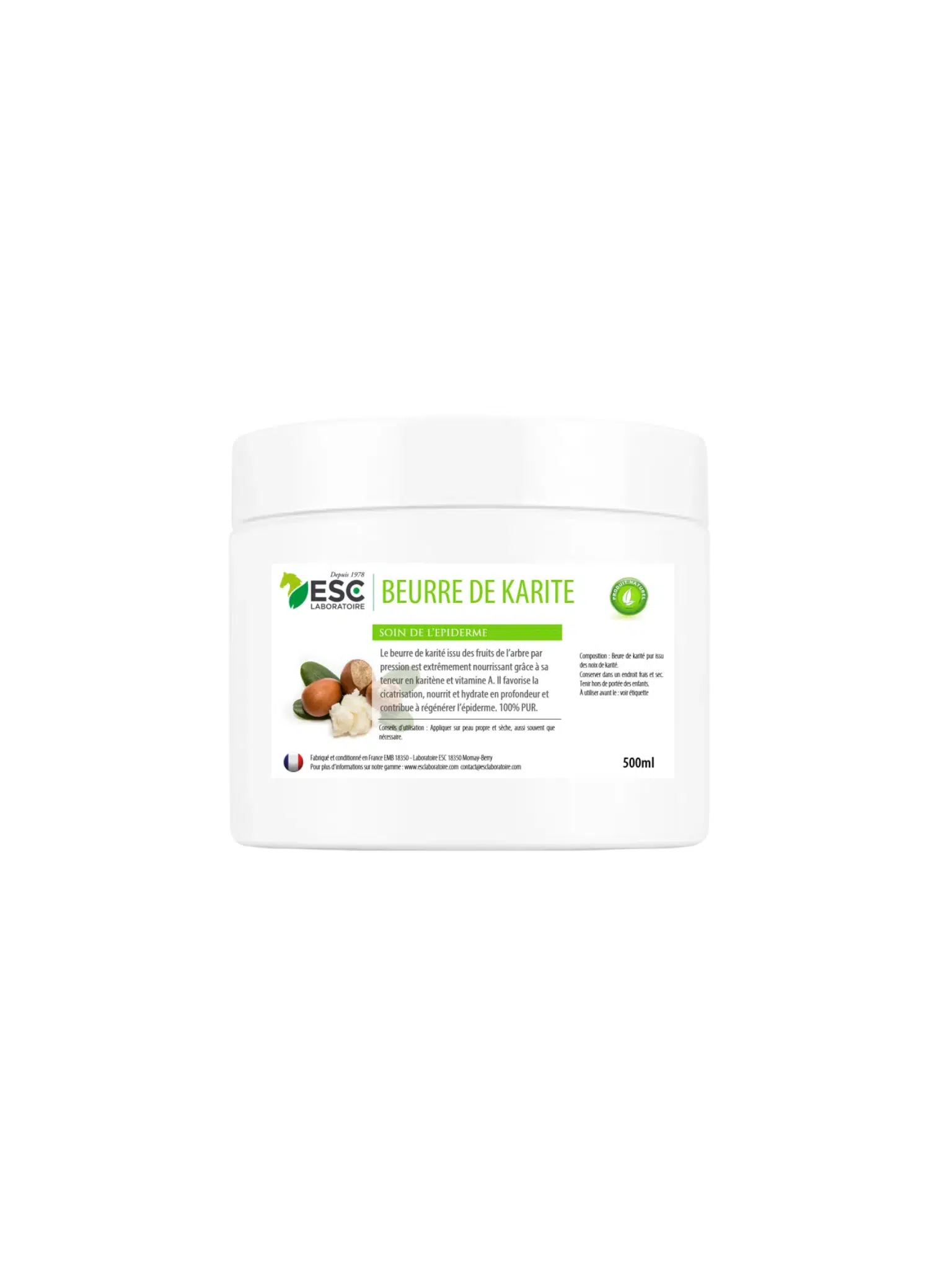 BEURRE DE KARITÉ – OFFRE ANTI-GASPI – Nourrit et protège la peau du cheval