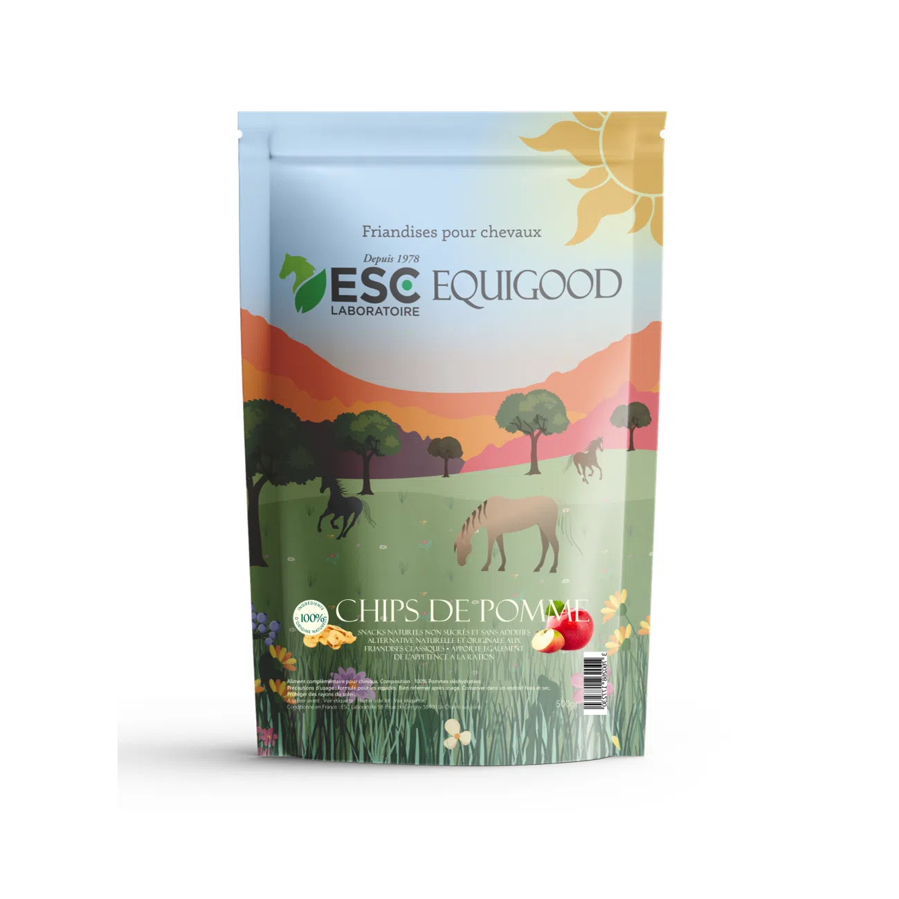 [3760268177230] CHIPS DE POMME Cheval – Friandises sans sucres et naturels