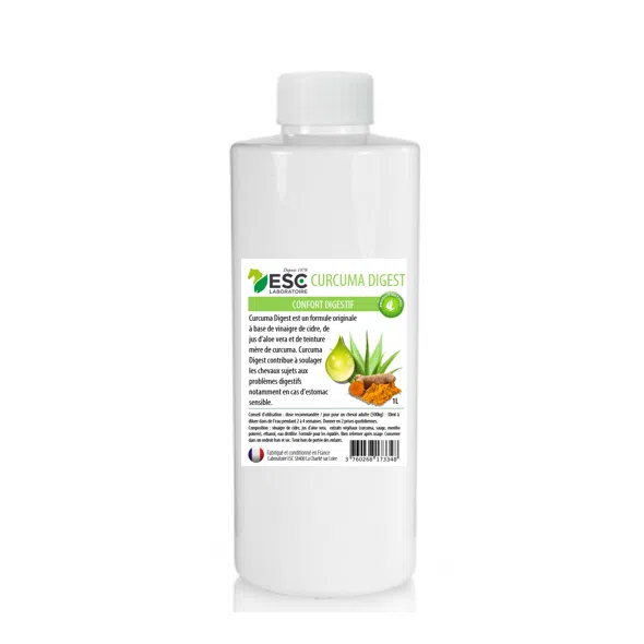 [3760268173348] CURCUMA DIGEST – Jus d'aloe + curcuma – Confort digestif du cheval