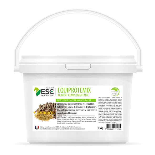 EQUIPROTEMIX – Développement musculaire du cheval – Complément enrichi en source de protéines