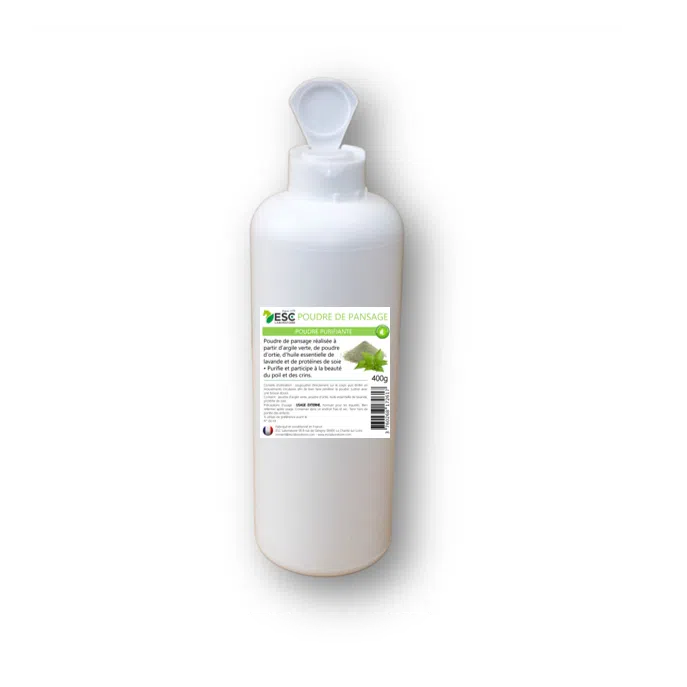 Cheval POUDRE DE TOILETTAGE – Shampooing sec purifiant et lustrant à base de poudre d'ortie