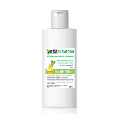 FLY NEUTRAL SHAMPOO – Odorous cheval insect cleansing treatment – ​​Enriched avec essential oils