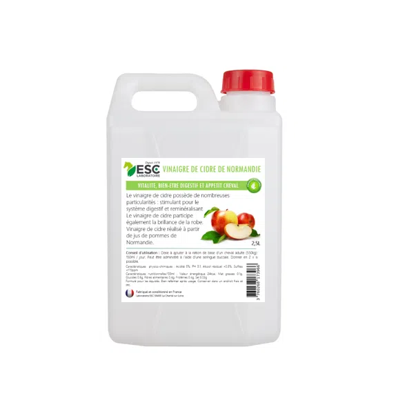 VINAIGRE DE CIDRE PUR DE NORMANDIE 2,5L – Vitalité et appétit du cheval
