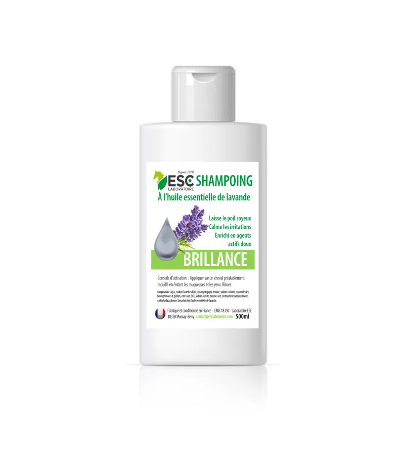 [3760268175557] SHAMPOING BRILLANCE - Soin nettoyant crins cheval - Enrichi en huiles essentielles