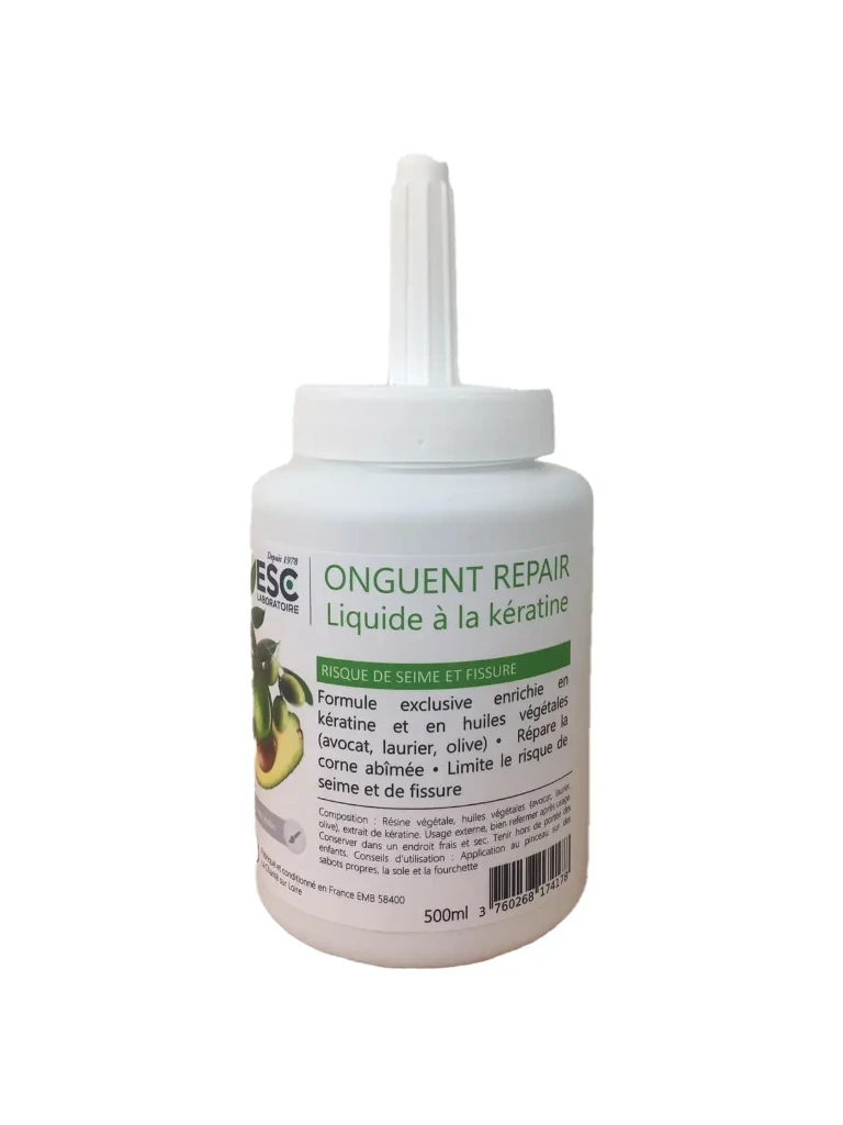 Onguent Repair Liquide - Corne cassante et fissures - A base d'huiles végétales et enrichi à la kératine