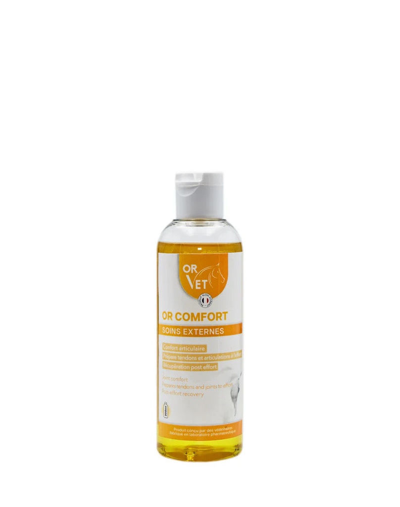 OR-COMFORT Flacon de 200 ml Huile de massage pour les articulations et les tendons.
