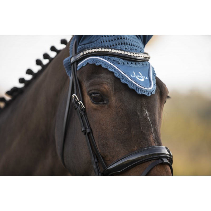 [320008009] Bonnet chasse-mouches LAMI-CELL - LC (Noir/Vert clair, cheval/full)