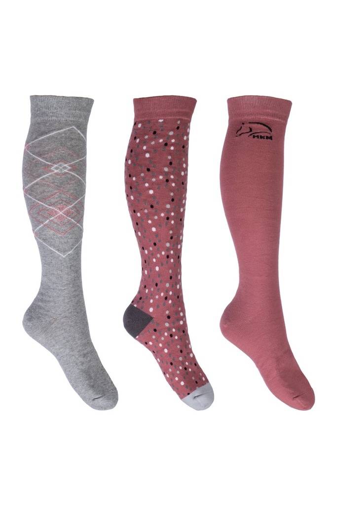 Chaussettes -Colorado- lot de 3 (Noir/Rouge, 35-38)