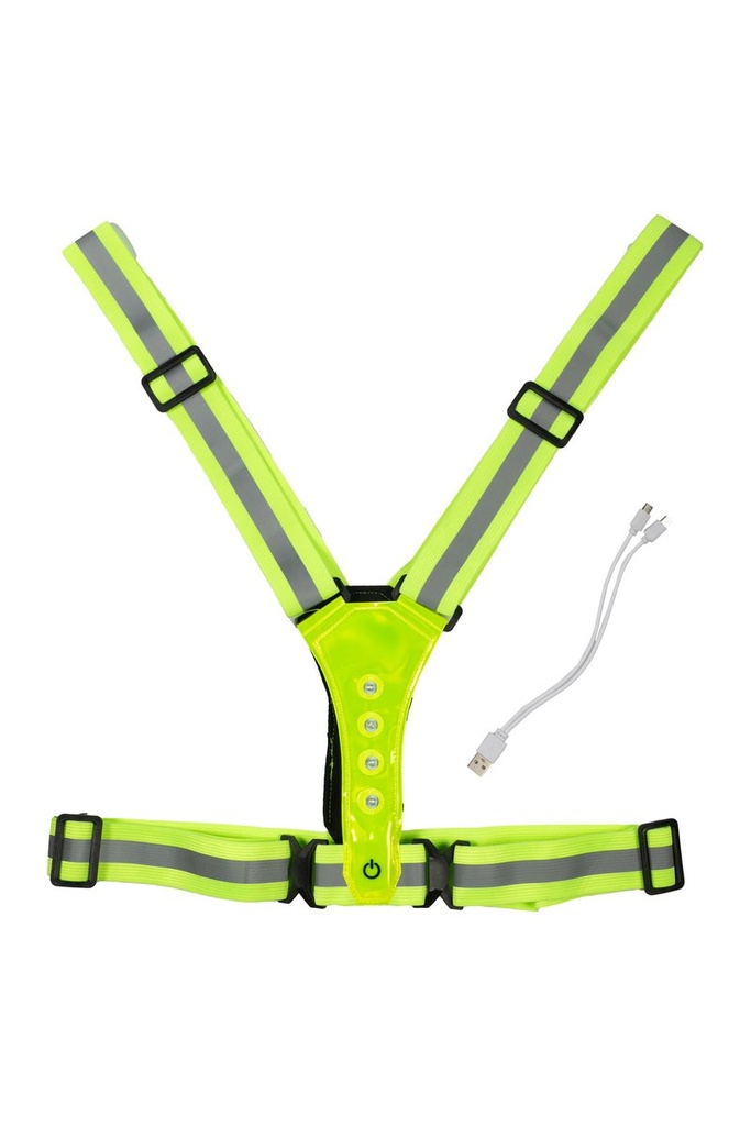 Gilet lumineux à LED (Noir/argenté, Adultes)