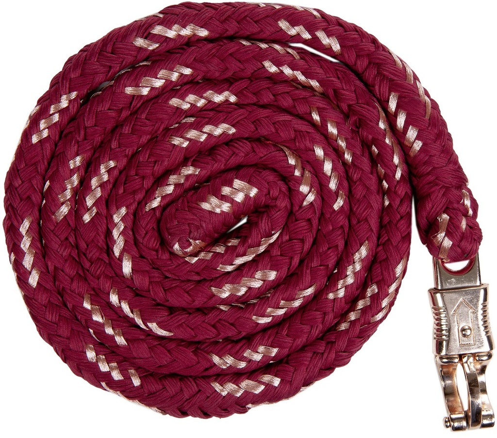 [129359178.0507] Longe -Rosegold- avec mousqueton anti-panique (Noir/or Rose)