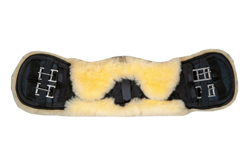 Sangle courte en mouton (Noir/Noir, 50)