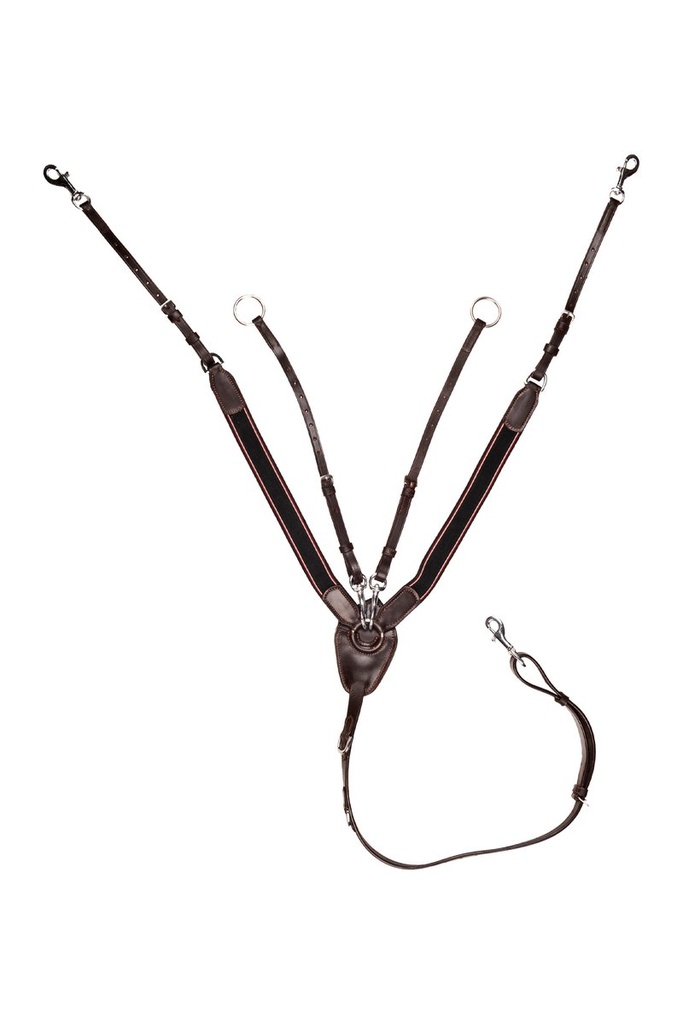 [68452400.0622] Collier de chasse avec élastique large (Marron, Poney)