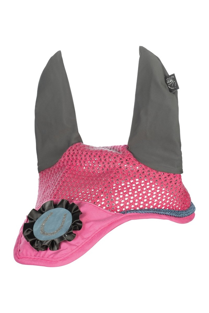 Bonnet anti-mouches -Nele- (Rose, Poney)