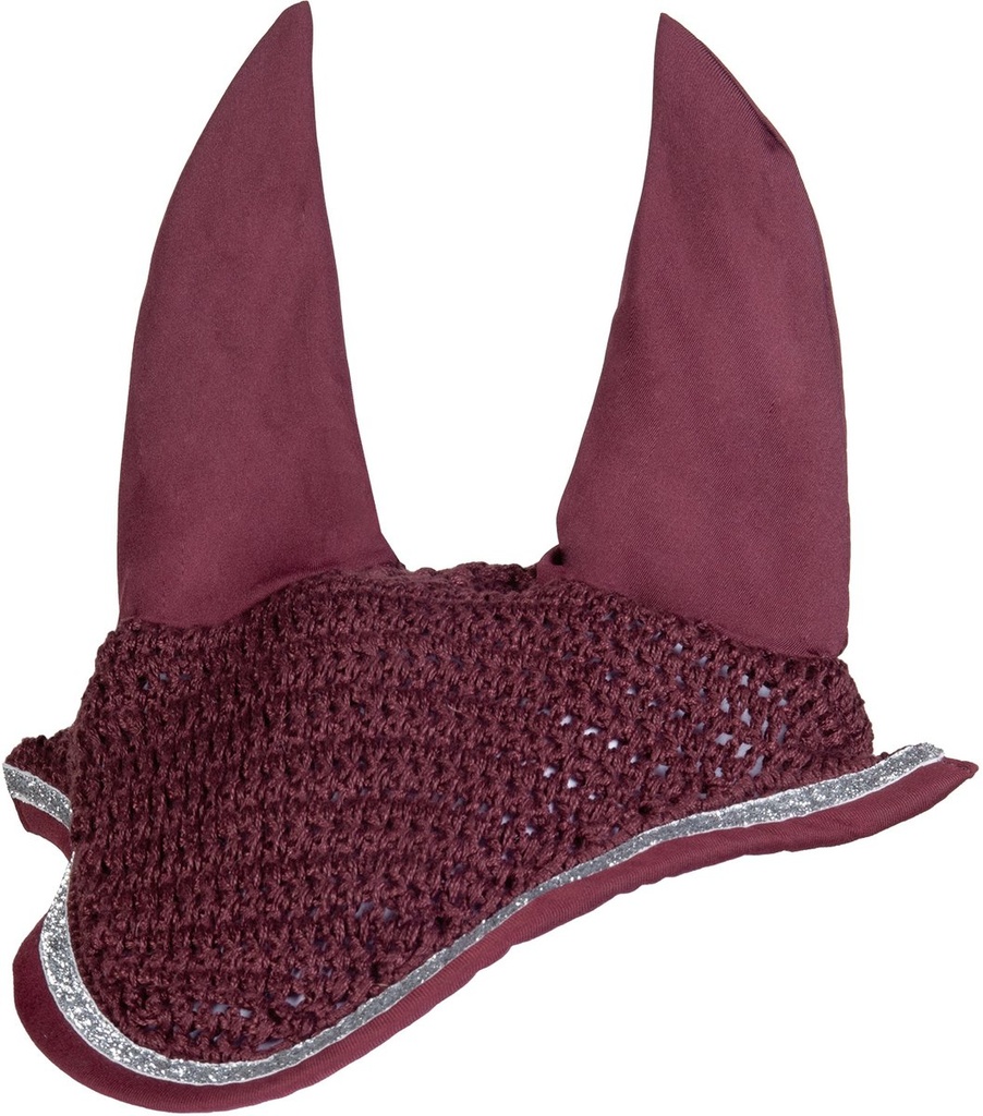 Bonnet anti-mouches -Romy- (Rouge foncé, Poney)